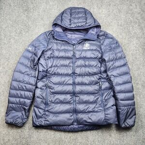 RLX Ralph Lauren Jacket Mens L Blue Hooded Down Puffer Quilted 730 Lightweight